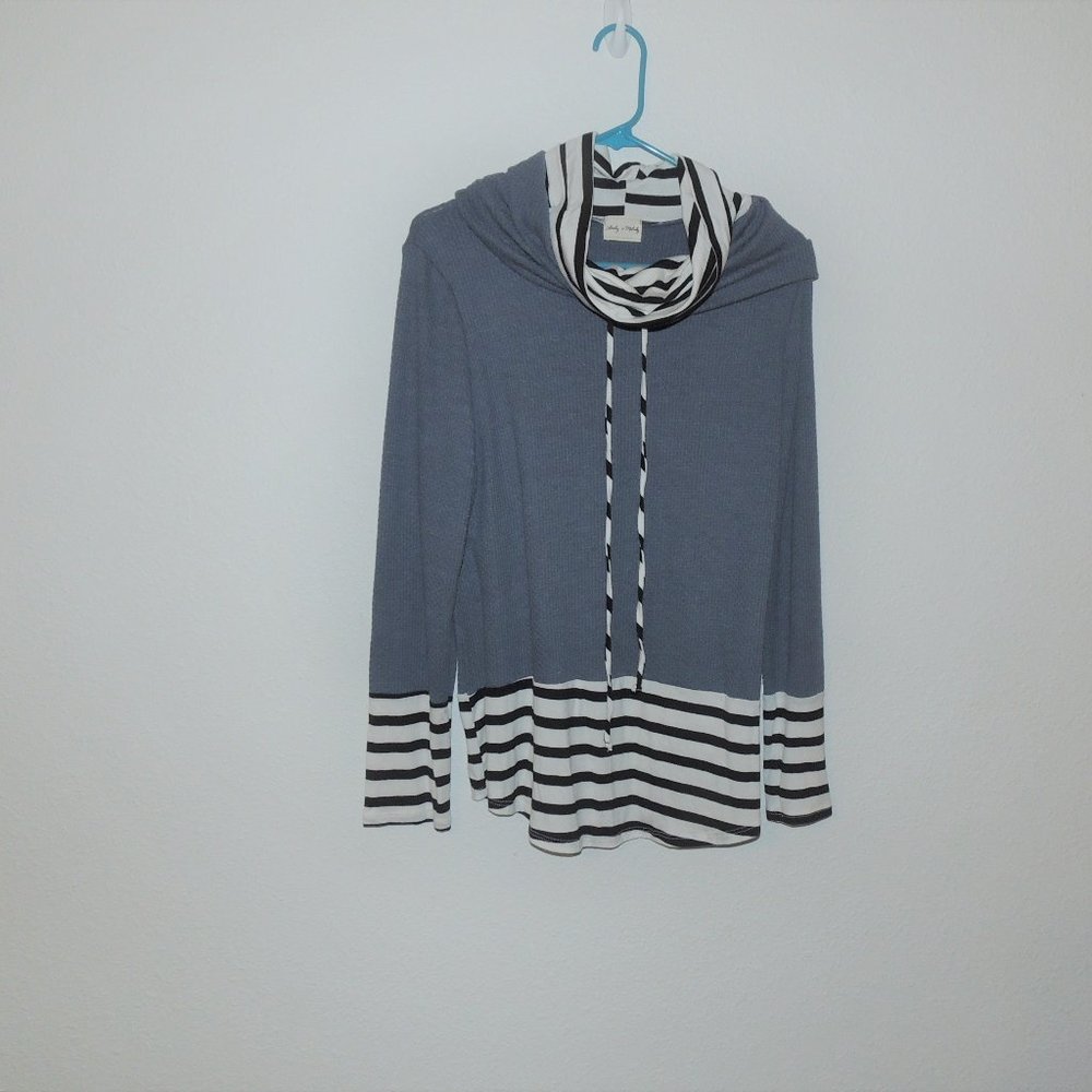 Cowl neck long sleeve top